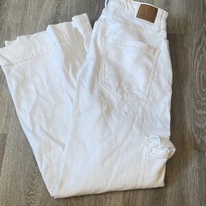 American Eagle Outfitters White Jeans with Brown Label